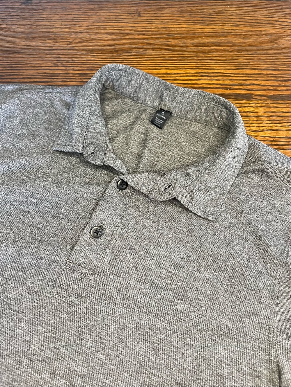 Lululemon Evolution Polo Shirt Mens Size S Gray Short Sleeve Golf Performance